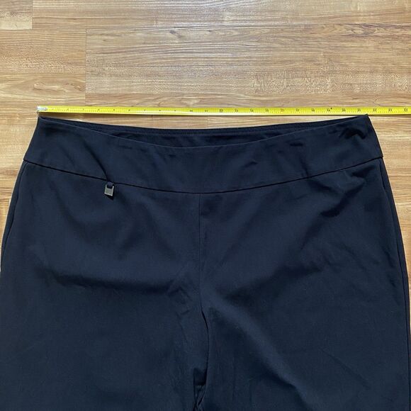 SLIM-SATION Multiples Women's 22W Black High Rise Straight Slimming Ankle Pants - Picture 6 of 13